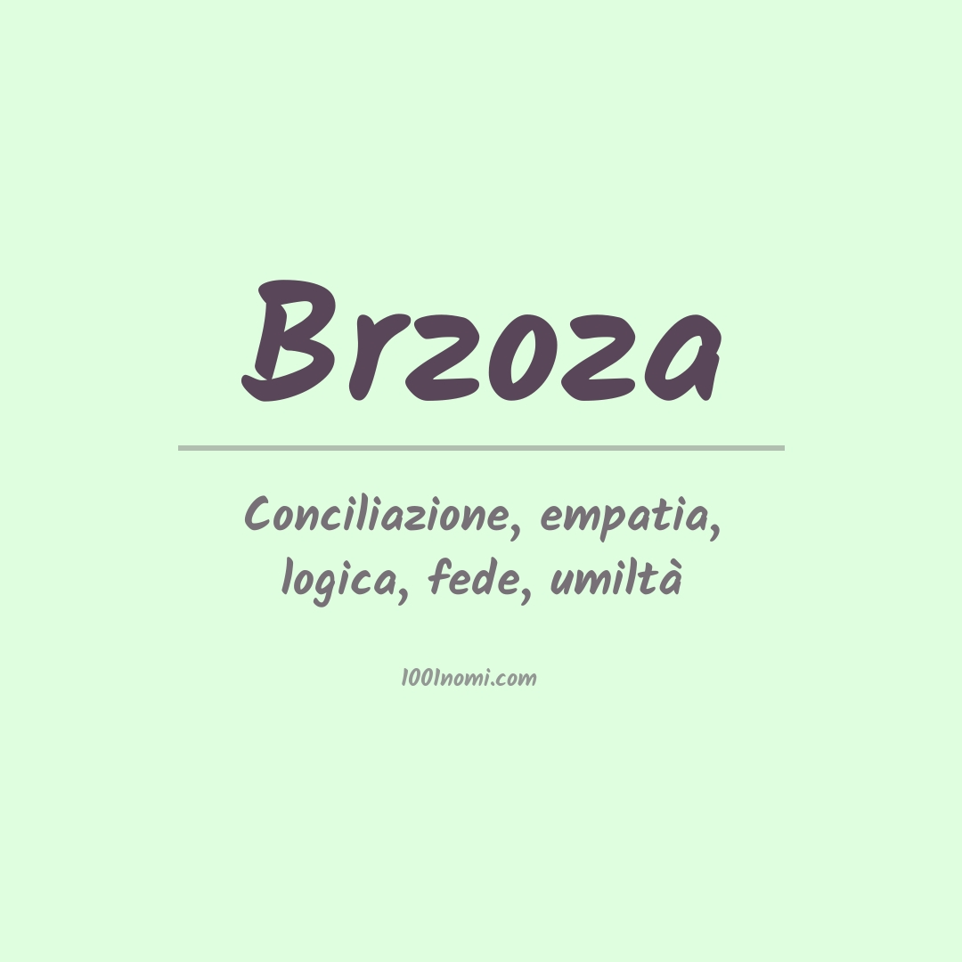 Significato del nome Brzoza