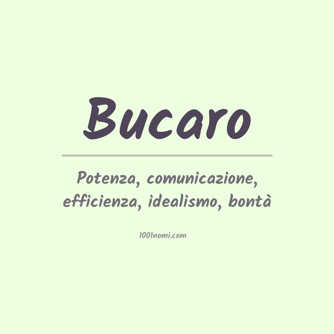 Significato del nome Bucaro