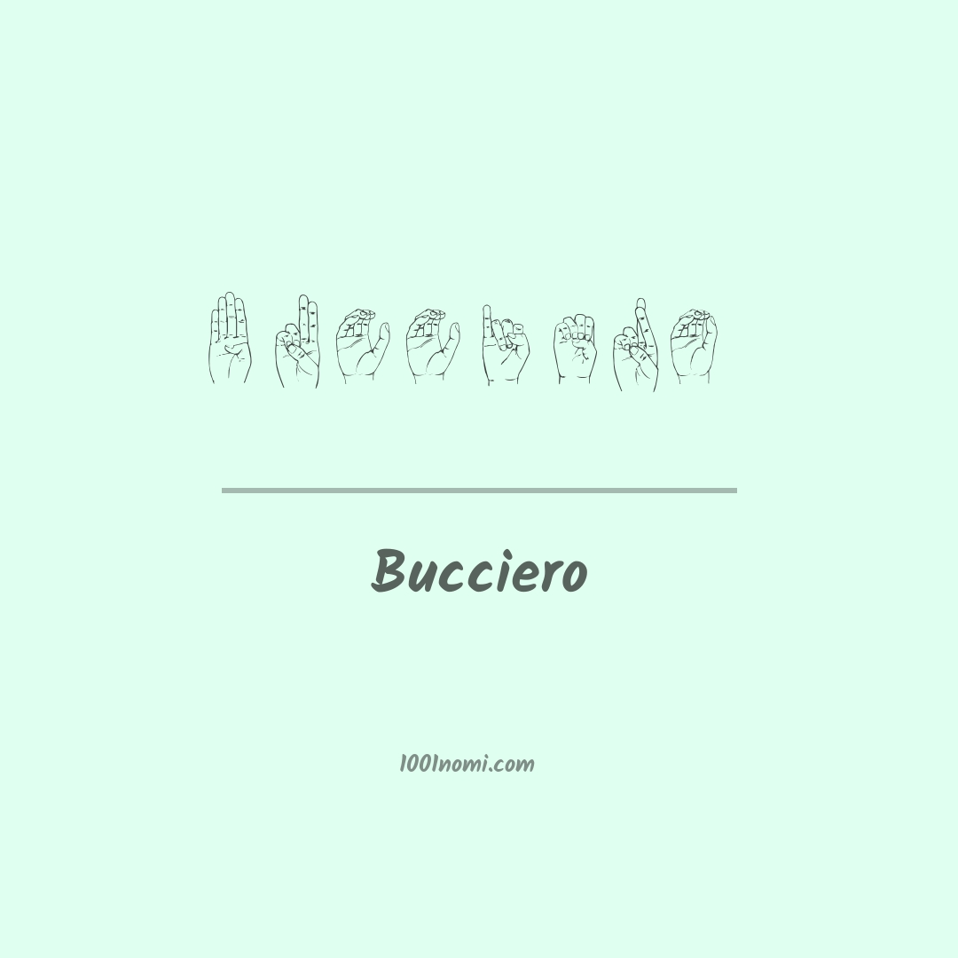 Bucciero nella lingua dei segni