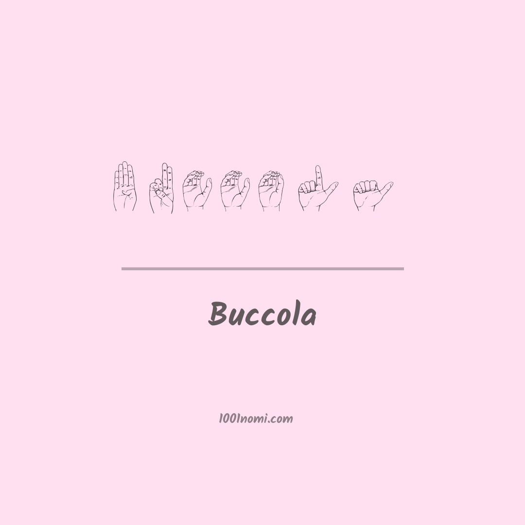 Buccola nella lingua dei segni