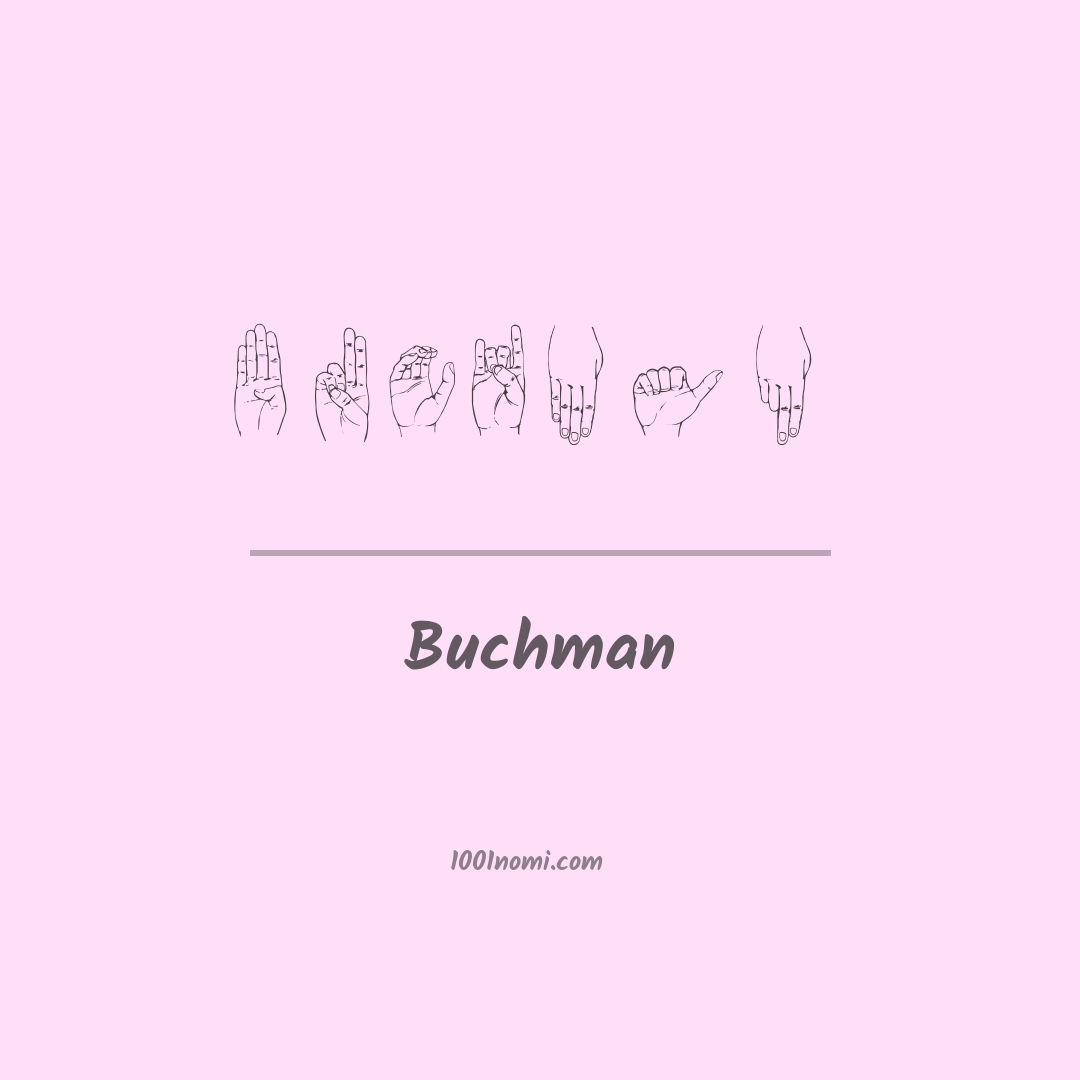 Buchman nella lingua dei segni