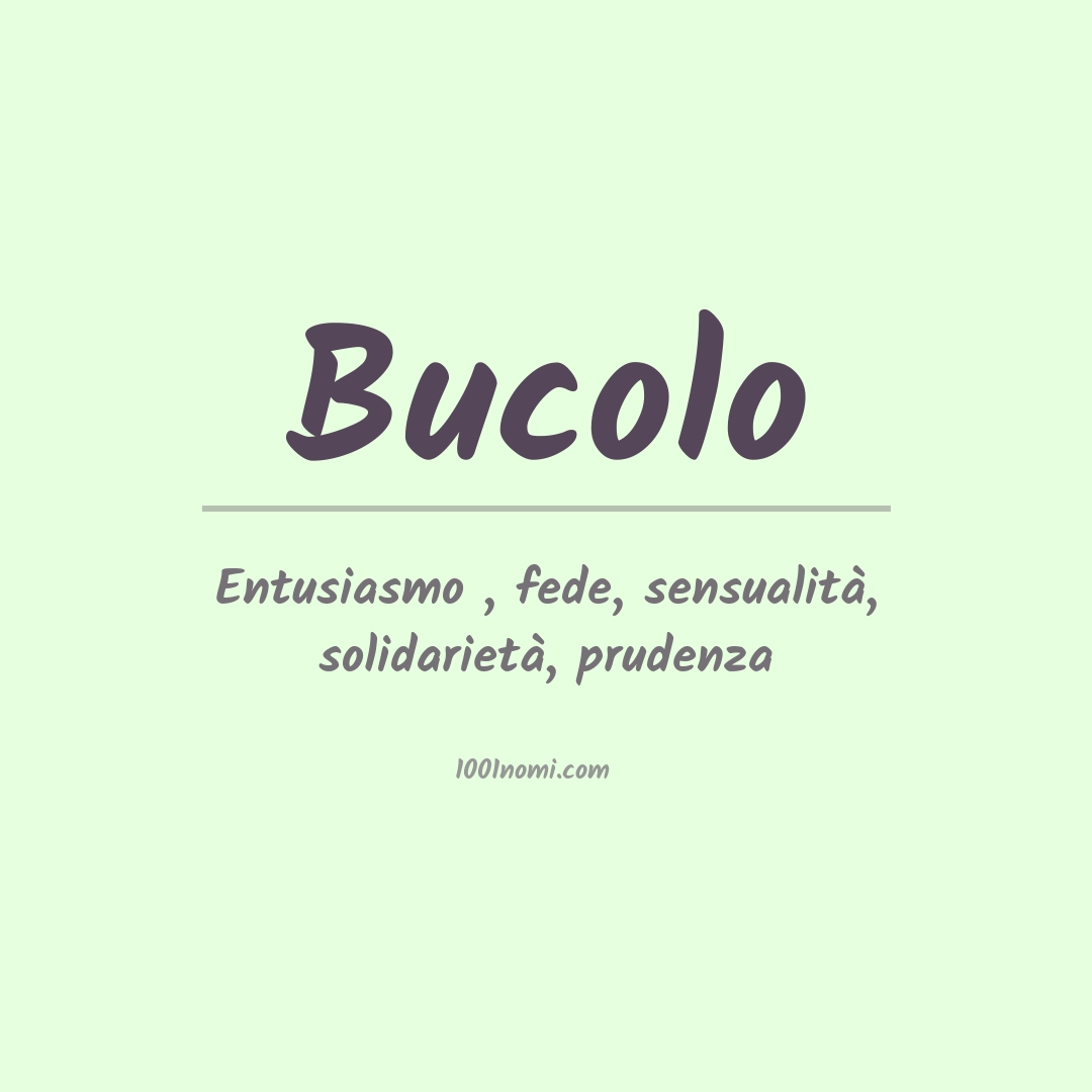 Significato del nome Bucolo