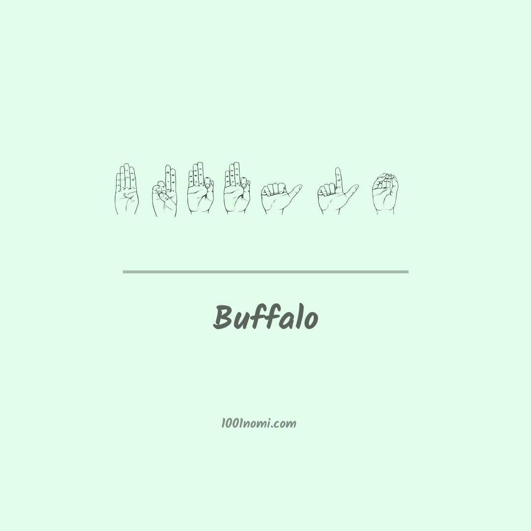 Buffalo nella lingua dei segni