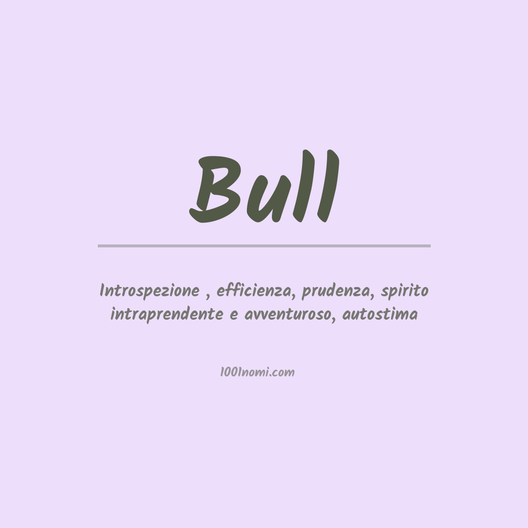 Significato del nome Bull