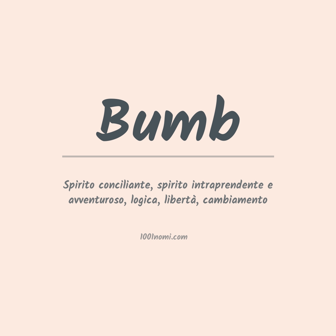 Significato del nome Bumb