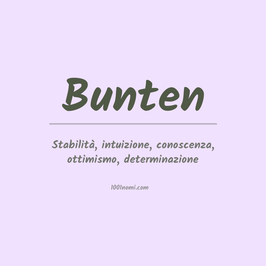 Significato del nome Bunten