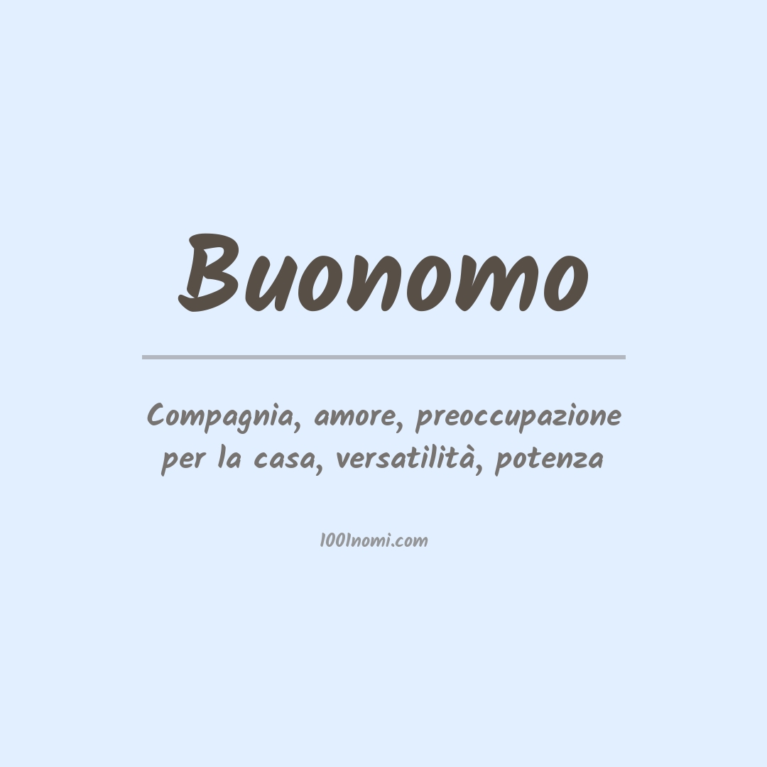 Significato del nome Buonomo