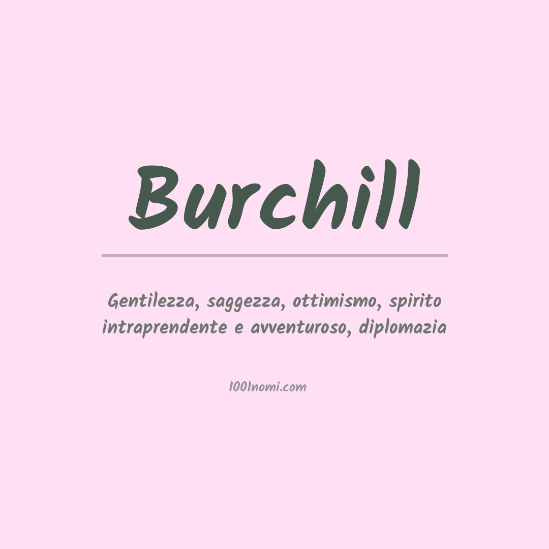 Significato del nome Burchill