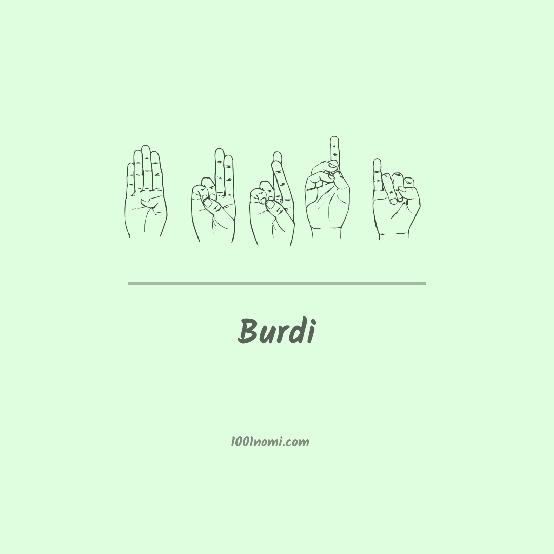 Burdi nella lingua dei segni Burdi nella lingua dei segni