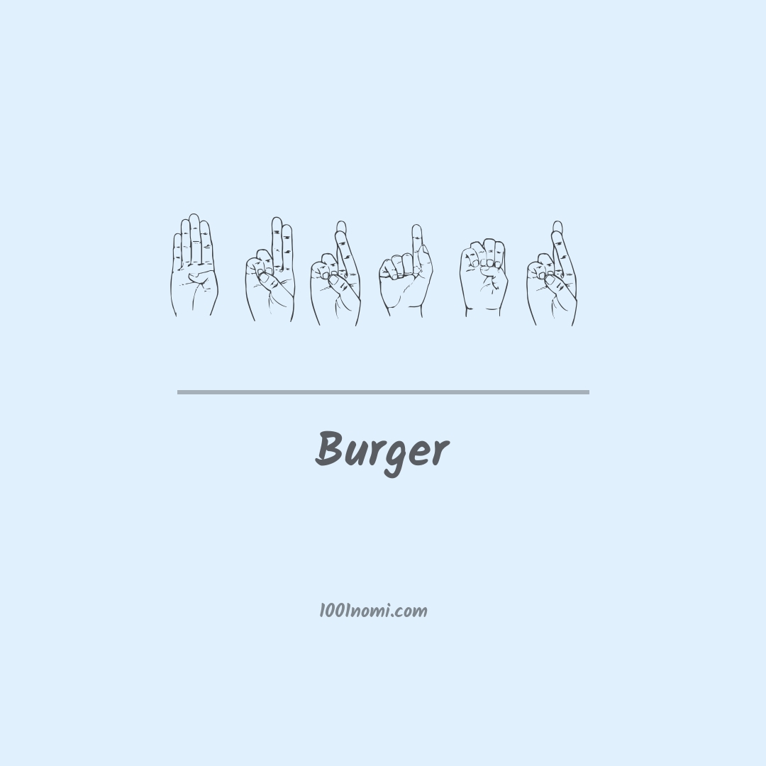Burger nella lingua dei segni