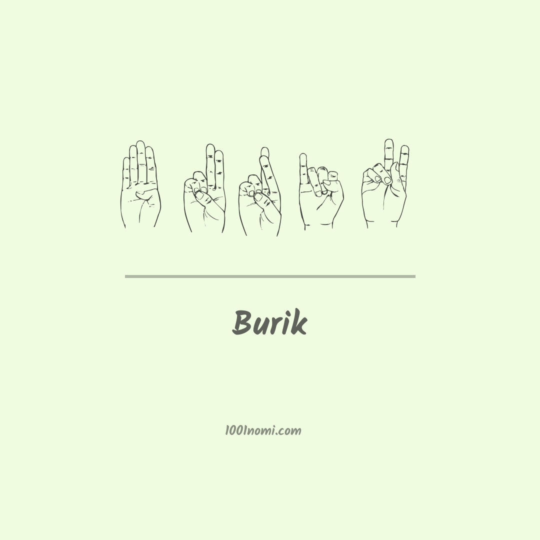 Burik nella lingua dei segni