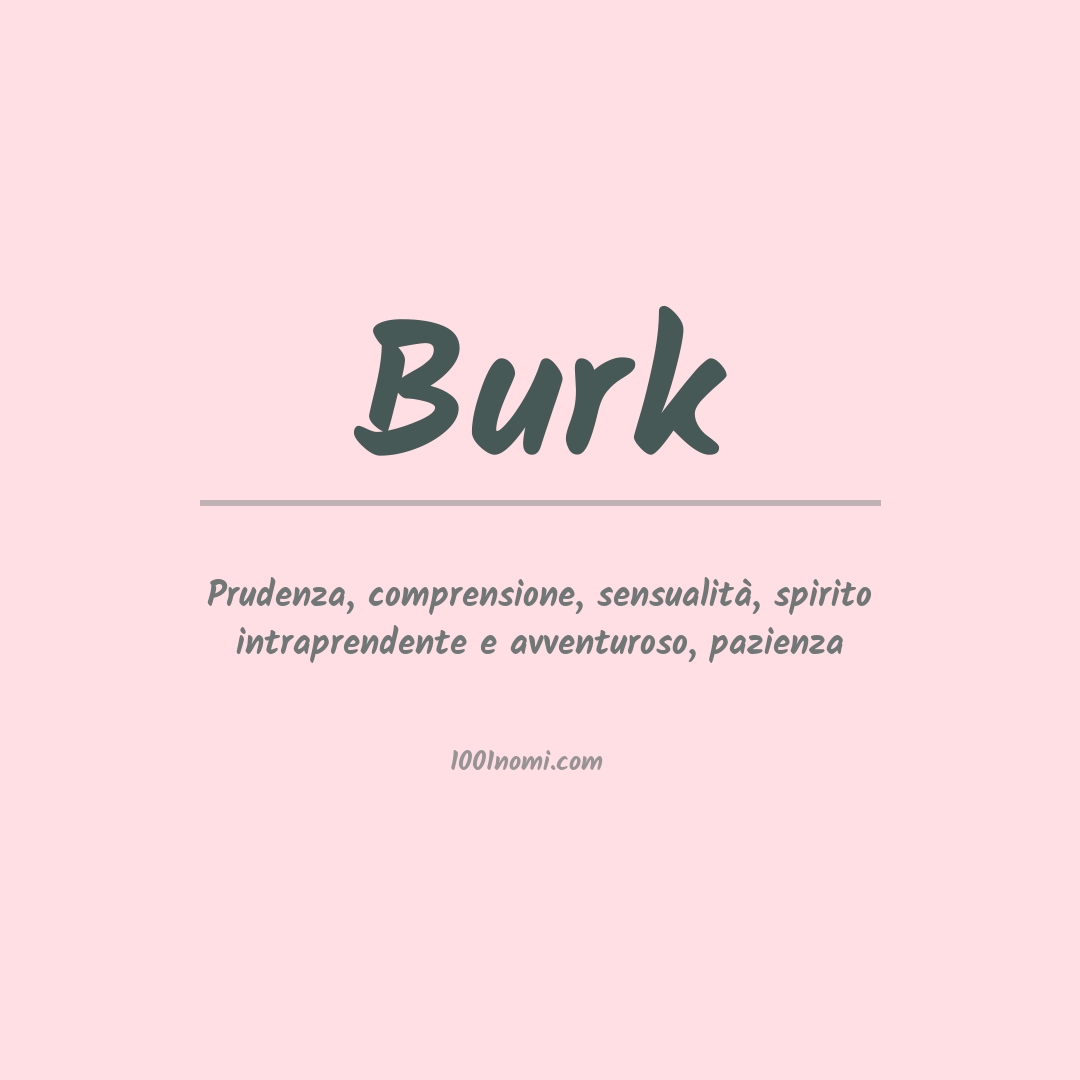 Significato del nome Burk