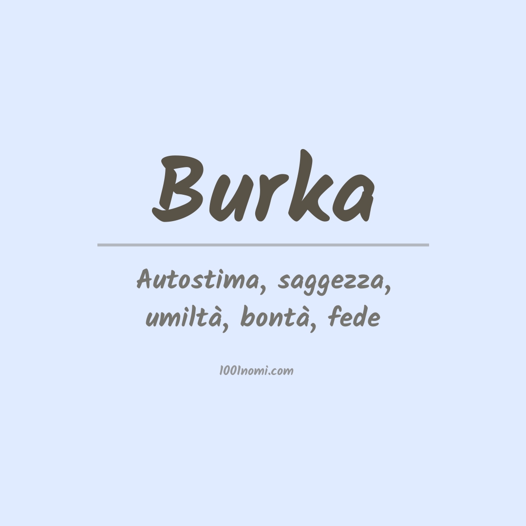 Significato del nome Burka Significato del nome Burka