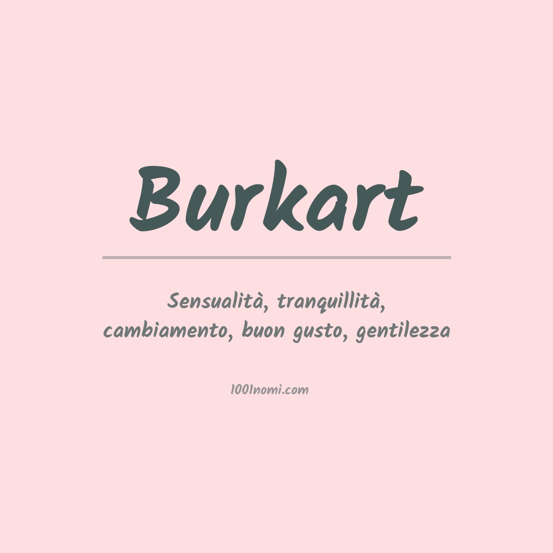 Significato del nome Burkart