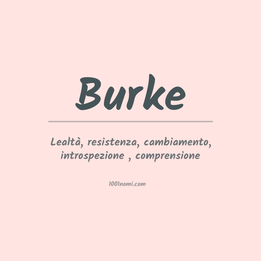 Significato del nome Burke