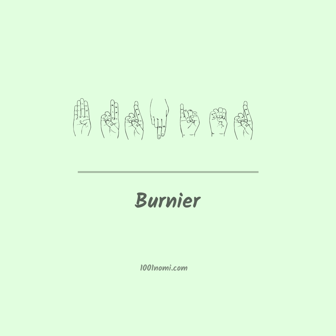 Burnier nella lingua dei segni