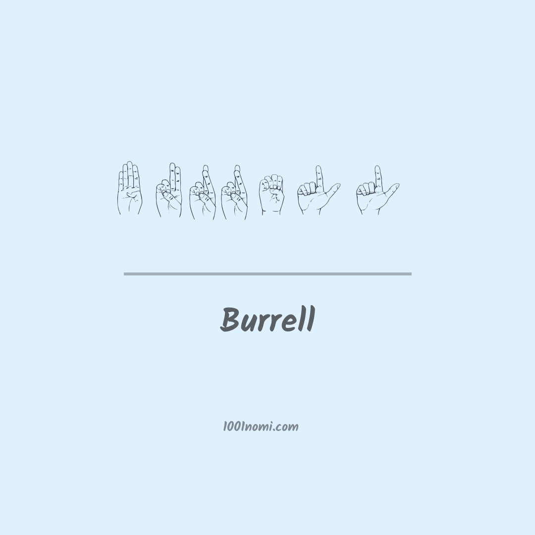 Burrell nella lingua dei segni