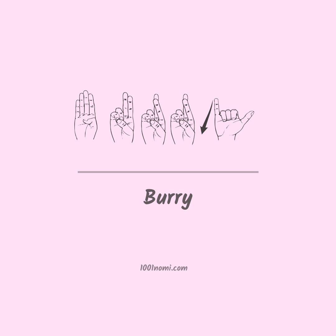 Burry nella lingua dei segni