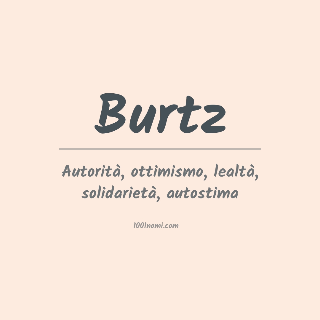 Significato del nome Burtz