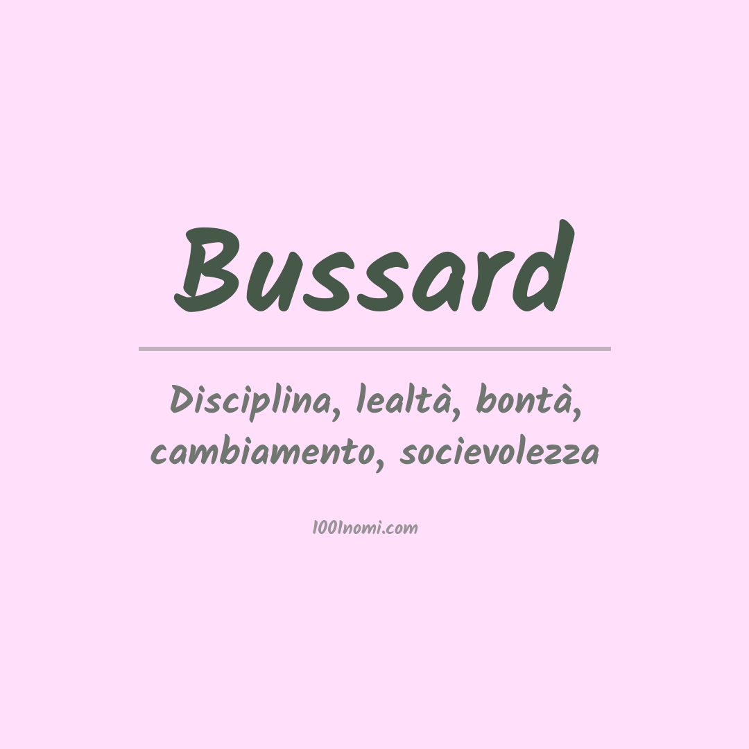 Significato del nome Bussard