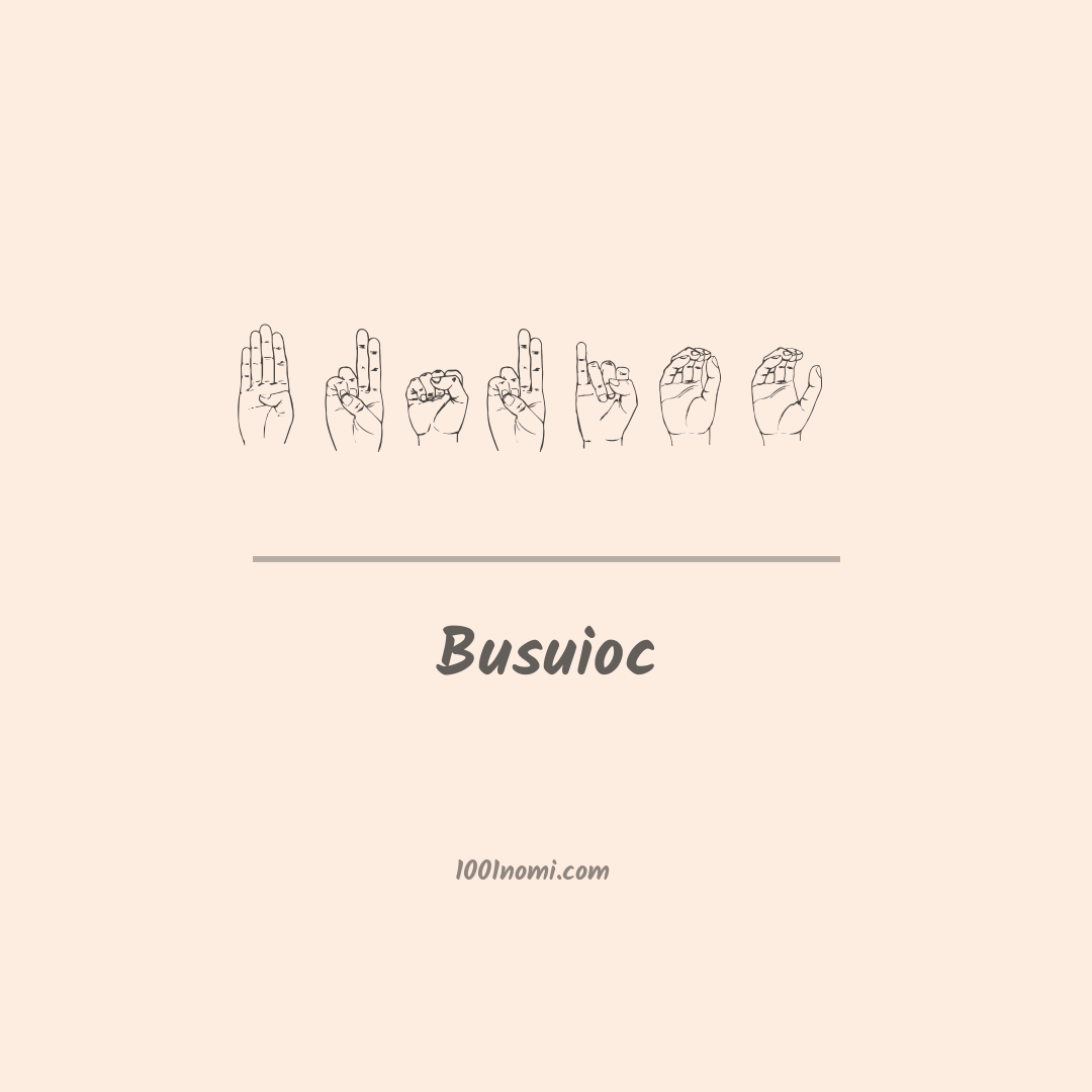 Busuioc nella lingua dei segni