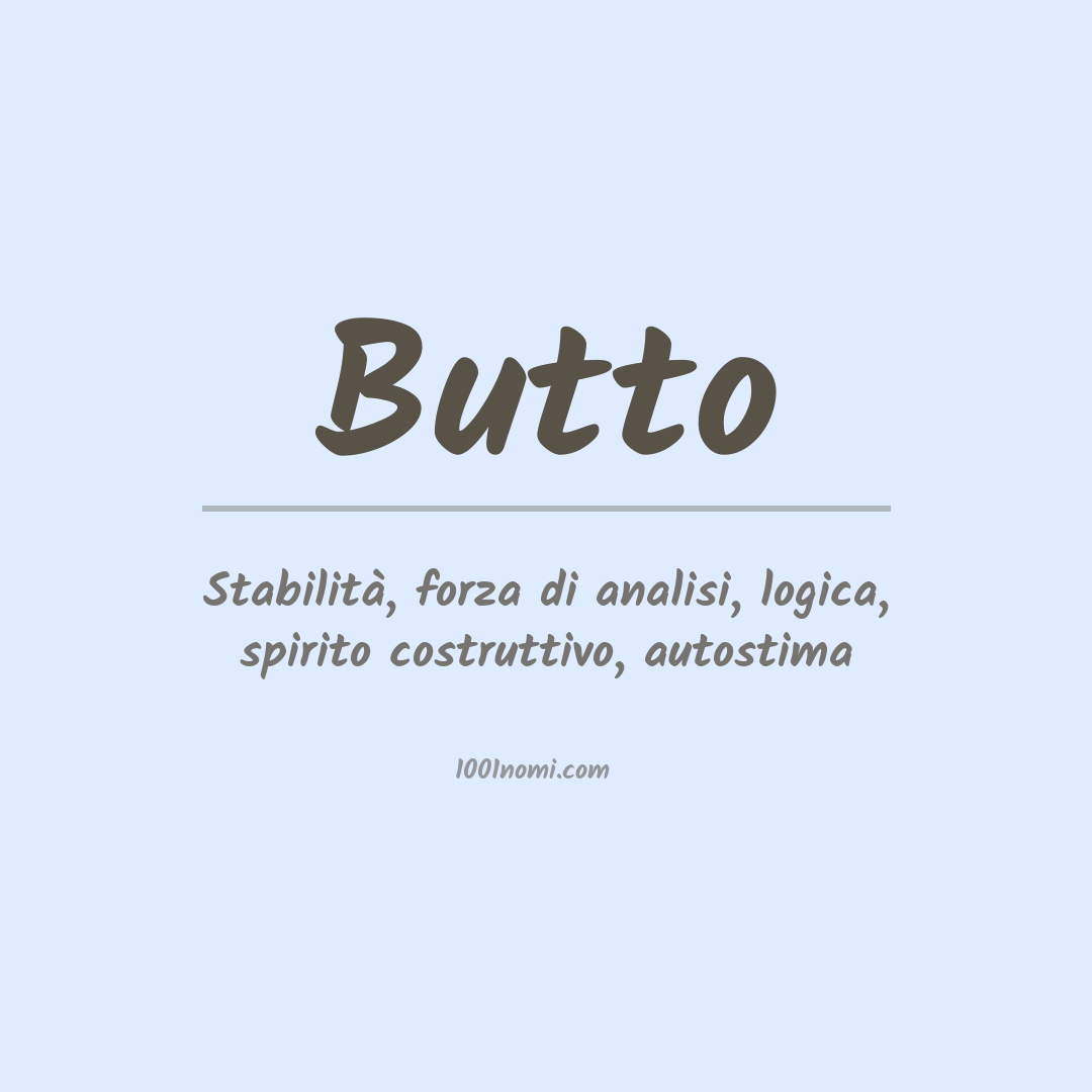 Significato del nome Butto