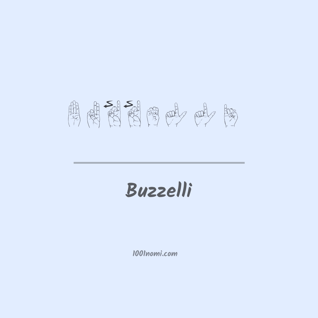 Buzzelli nella lingua dei segni