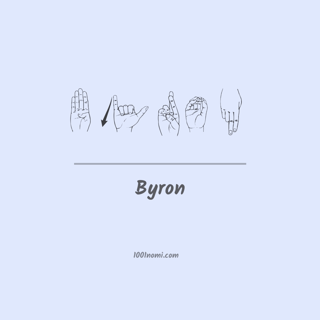 Byron nella lingua dei segni