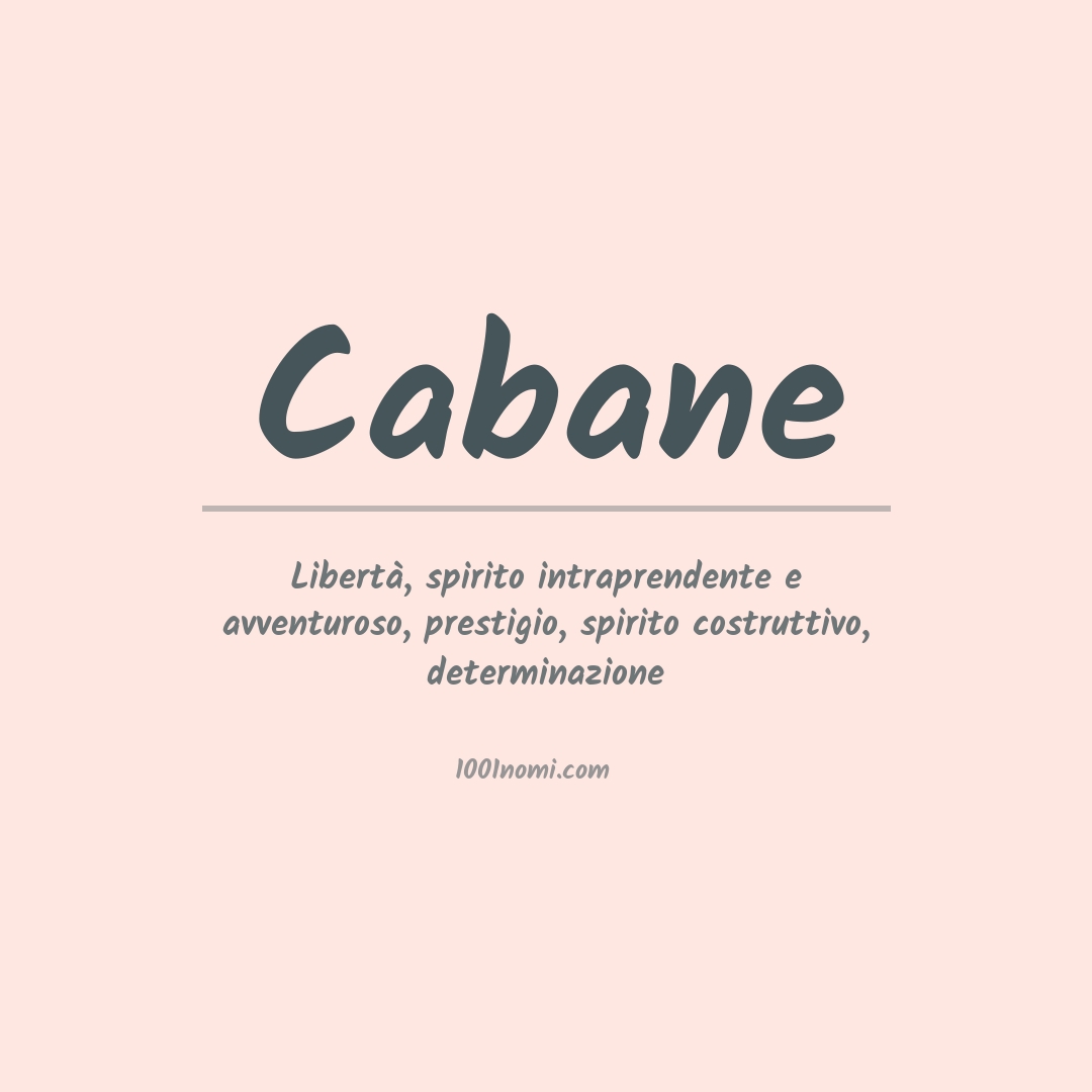 Significato del nome Cabane Significato del nome Cabane