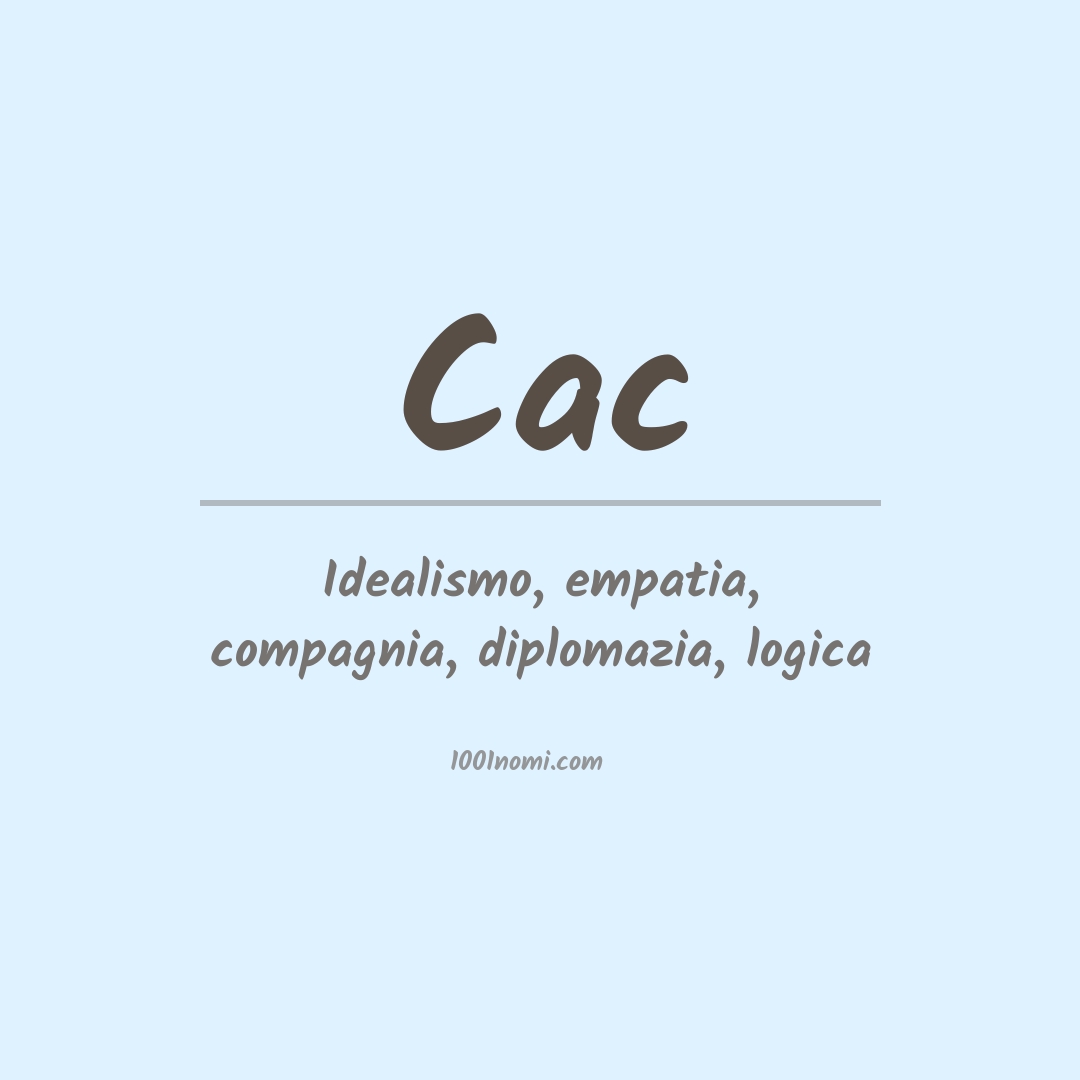Significato del nome Cac Significato del nome Cac