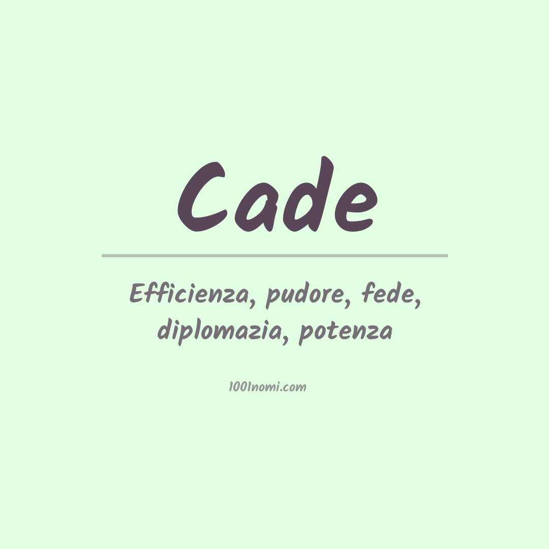 Significato del nome Cade