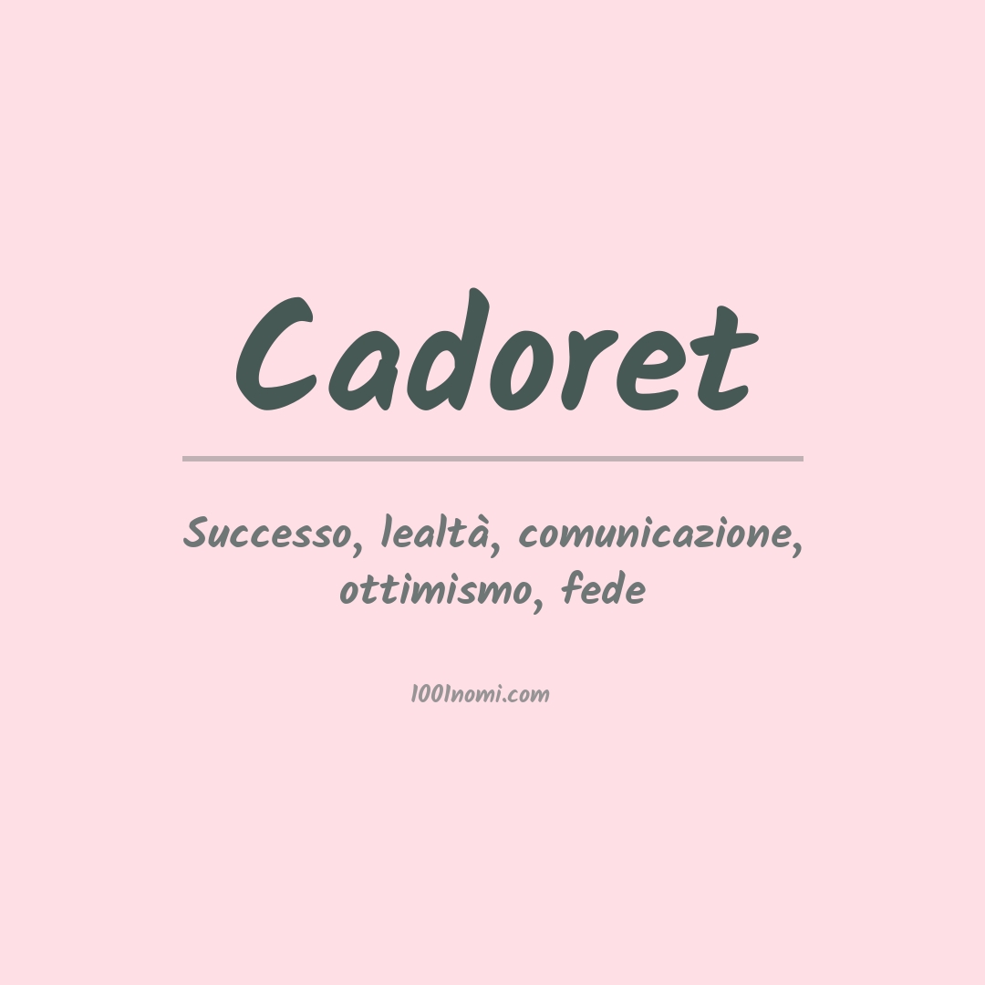 Significato del nome Cadoret