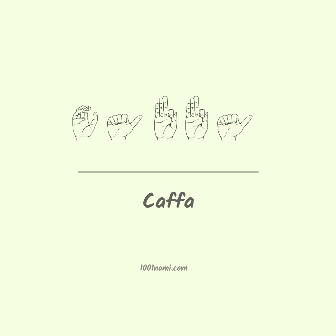 Caffa nella lingua dei segni