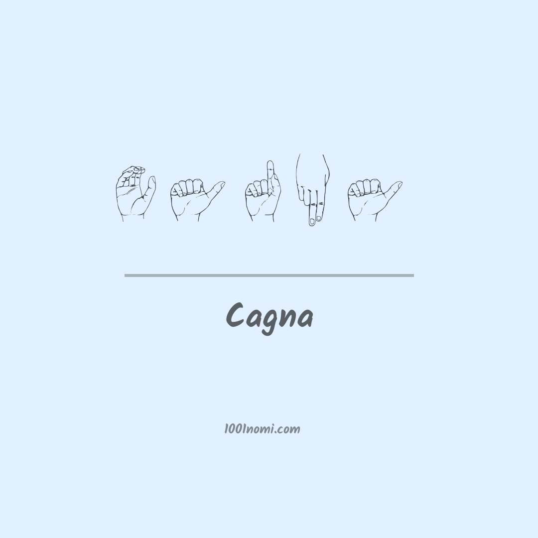 Cagna nella lingua dei segni Cagna nella lingua dei segni