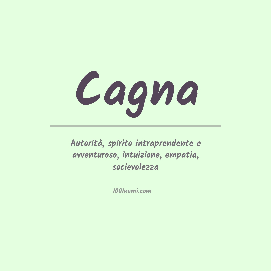 Significato del nome Cagna Significato del nome Cagna