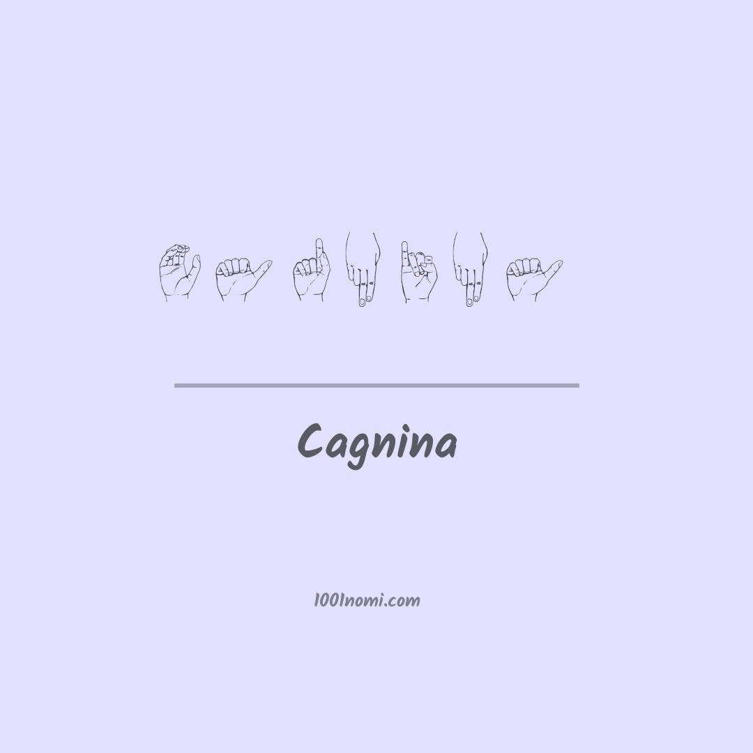 Cagnina nella lingua dei segni Cagnina nella lingua dei segni
