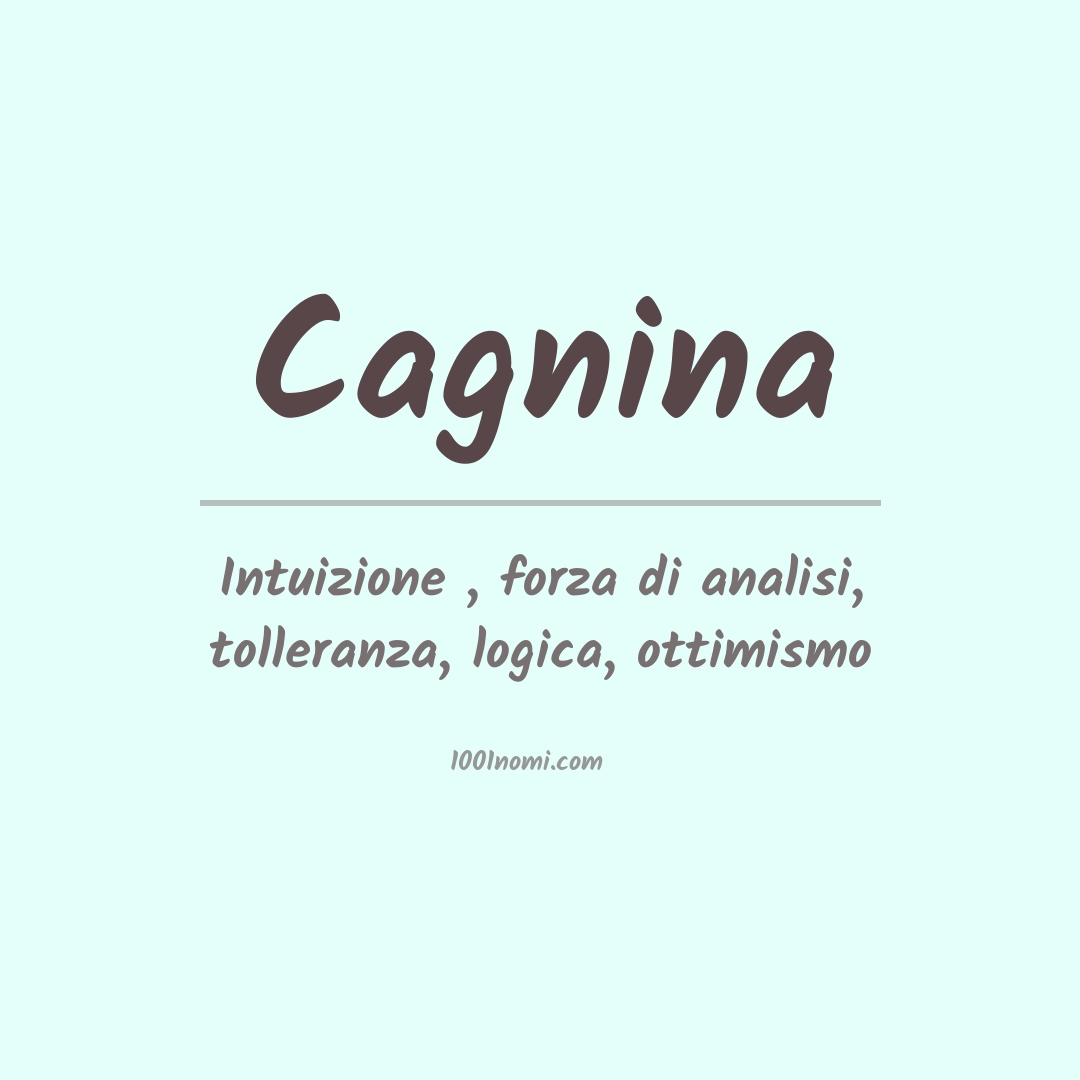 Significato del nome Cagnina Significato del nome Cagnina
