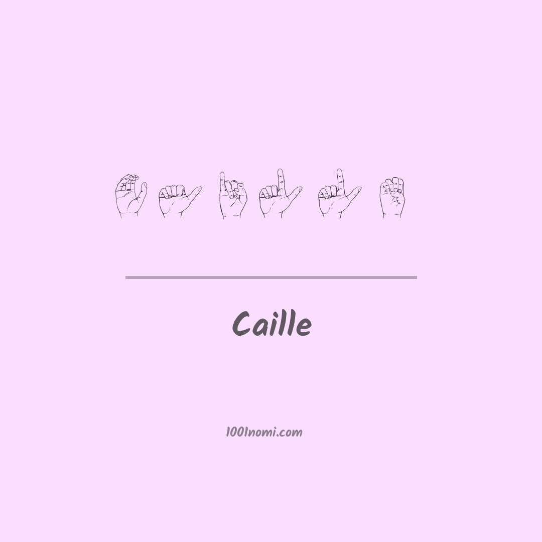 Caille nella lingua dei segni Caille nella lingua dei segni