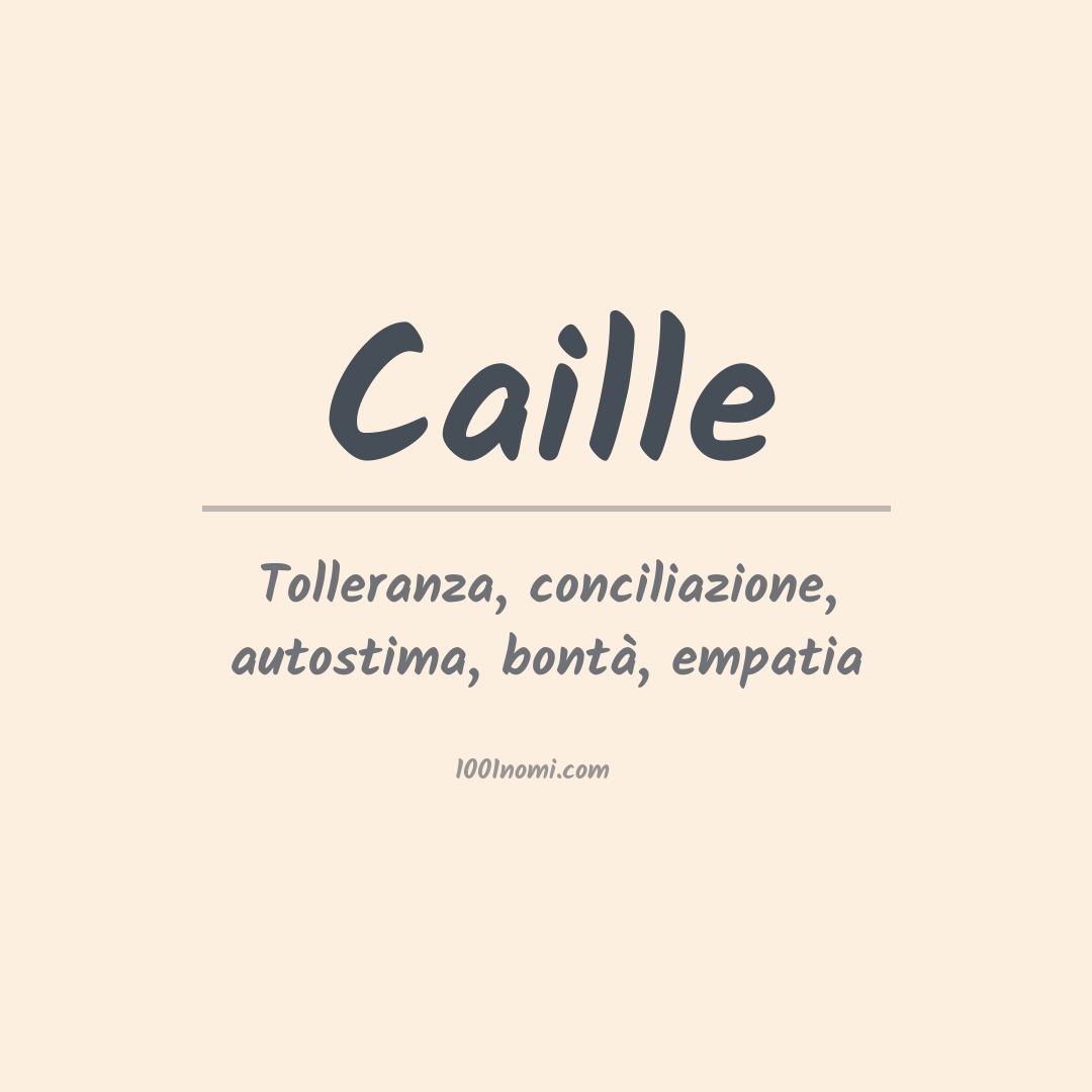Significato del nome Caille Significato del nome Caille