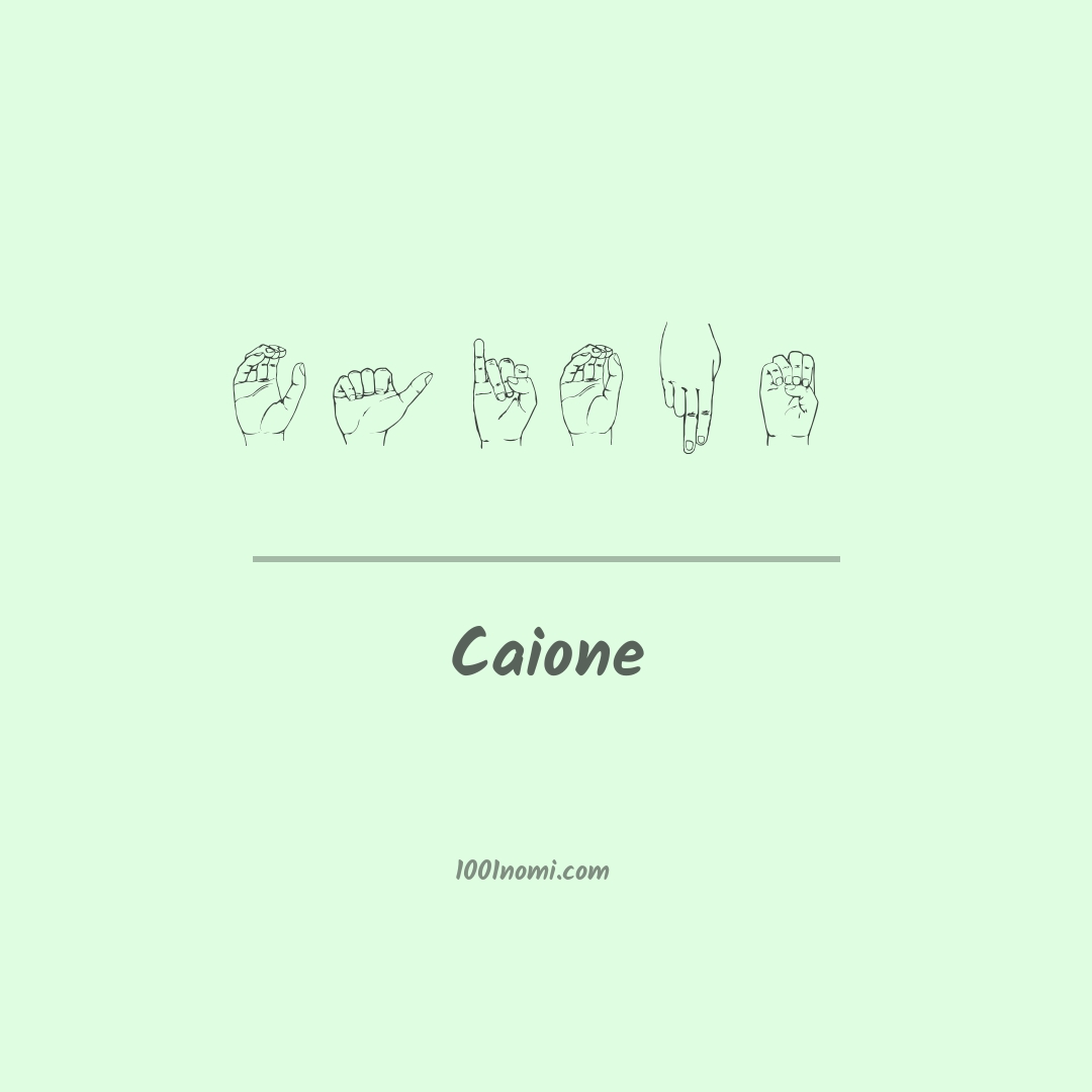 Caione nella lingua dei segni
