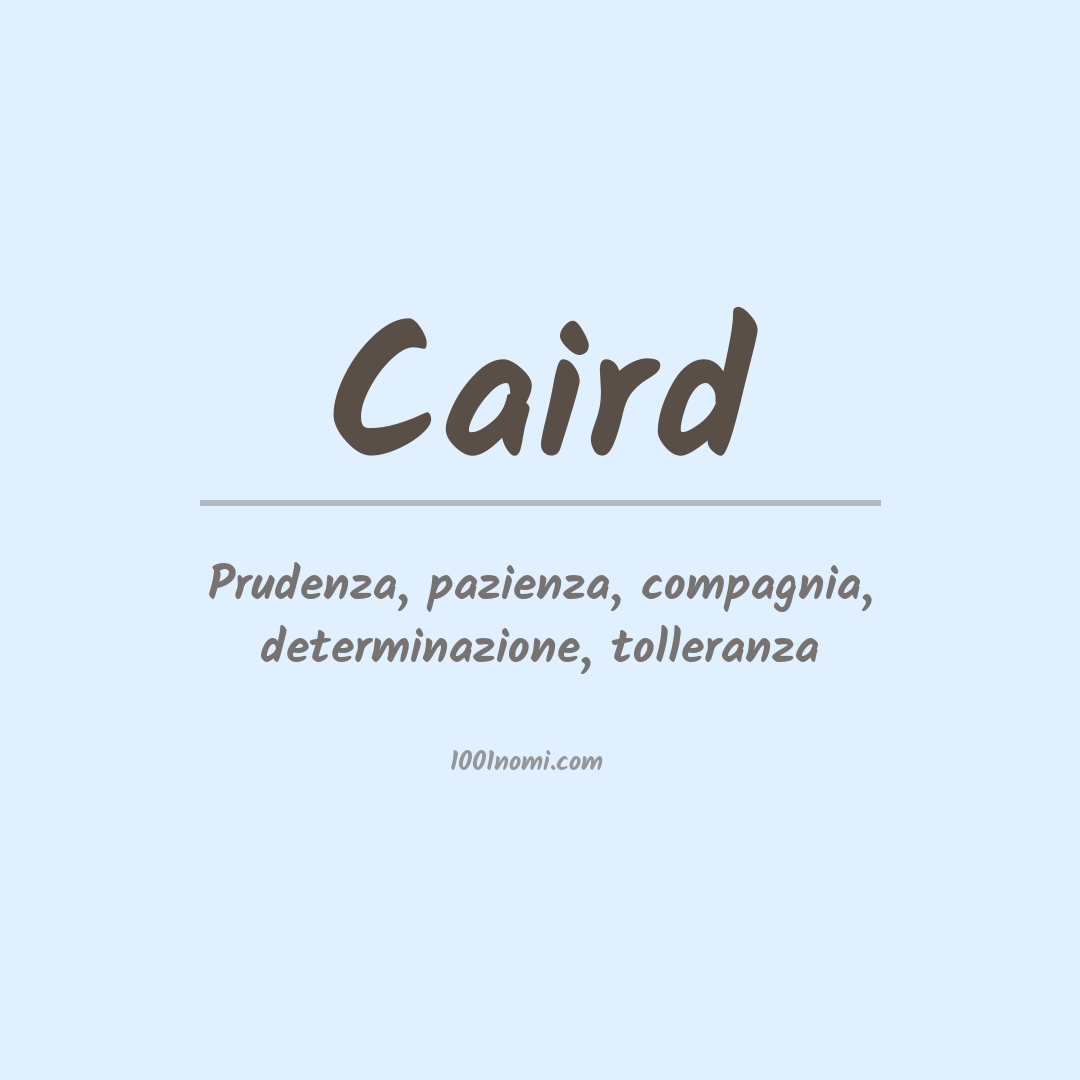 Significato del nome Caird