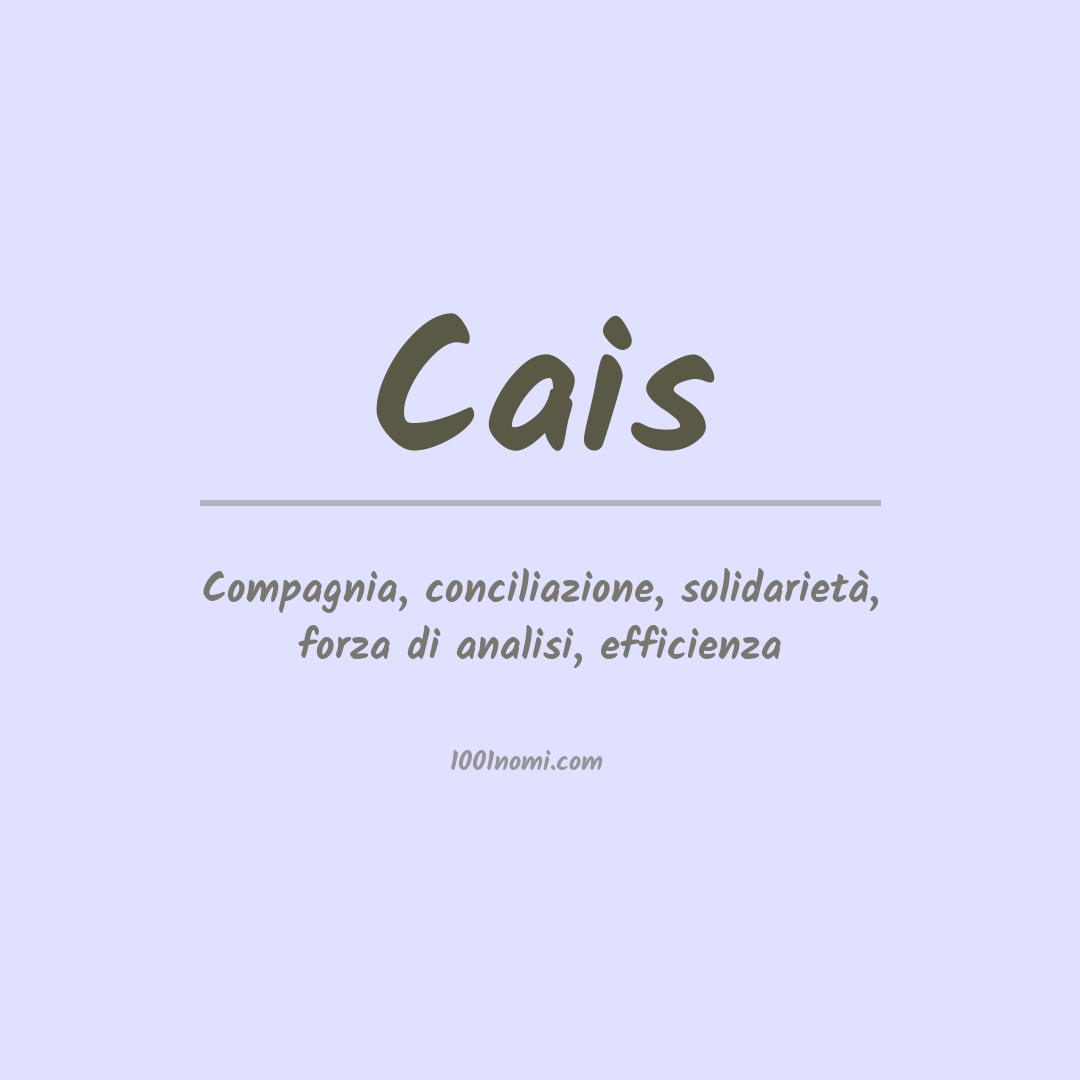 Significato del nome Cais Significato del nome Cais