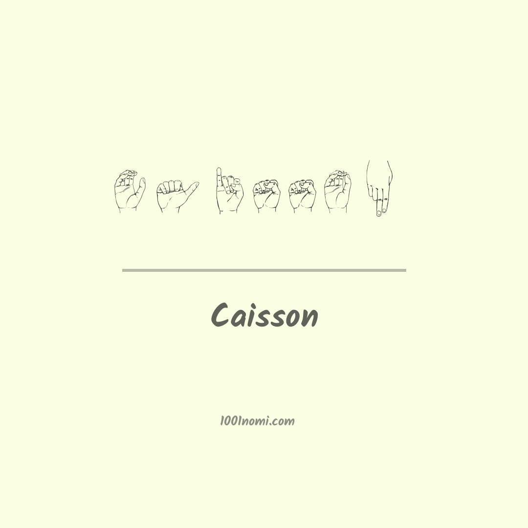 Caisson nella lingua dei segni