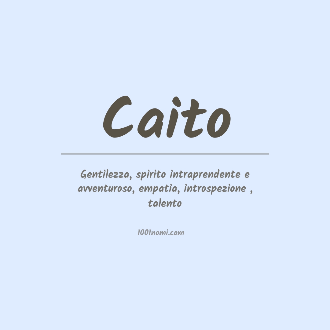 Significato del nome Caito