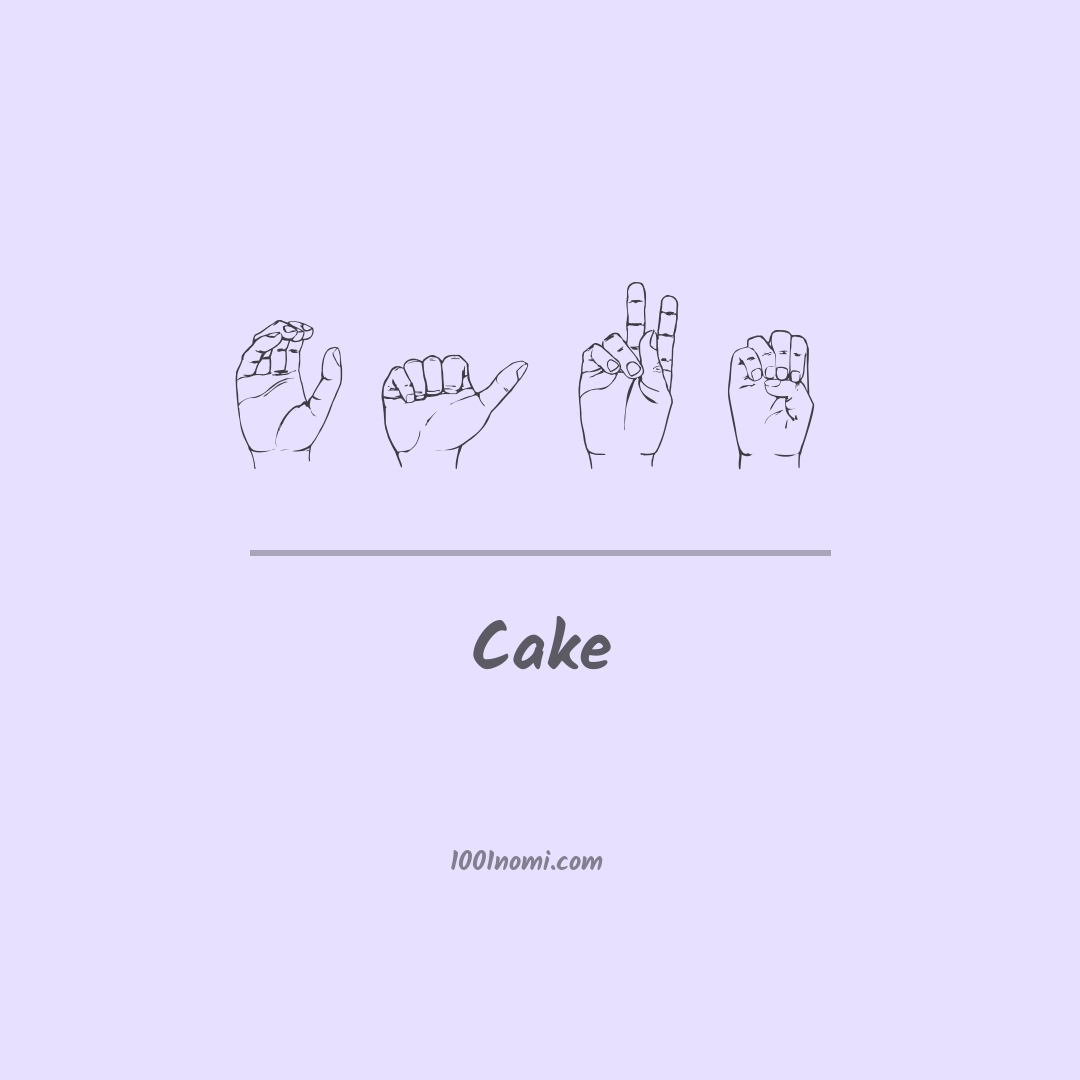 Cake nella lingua dei segni