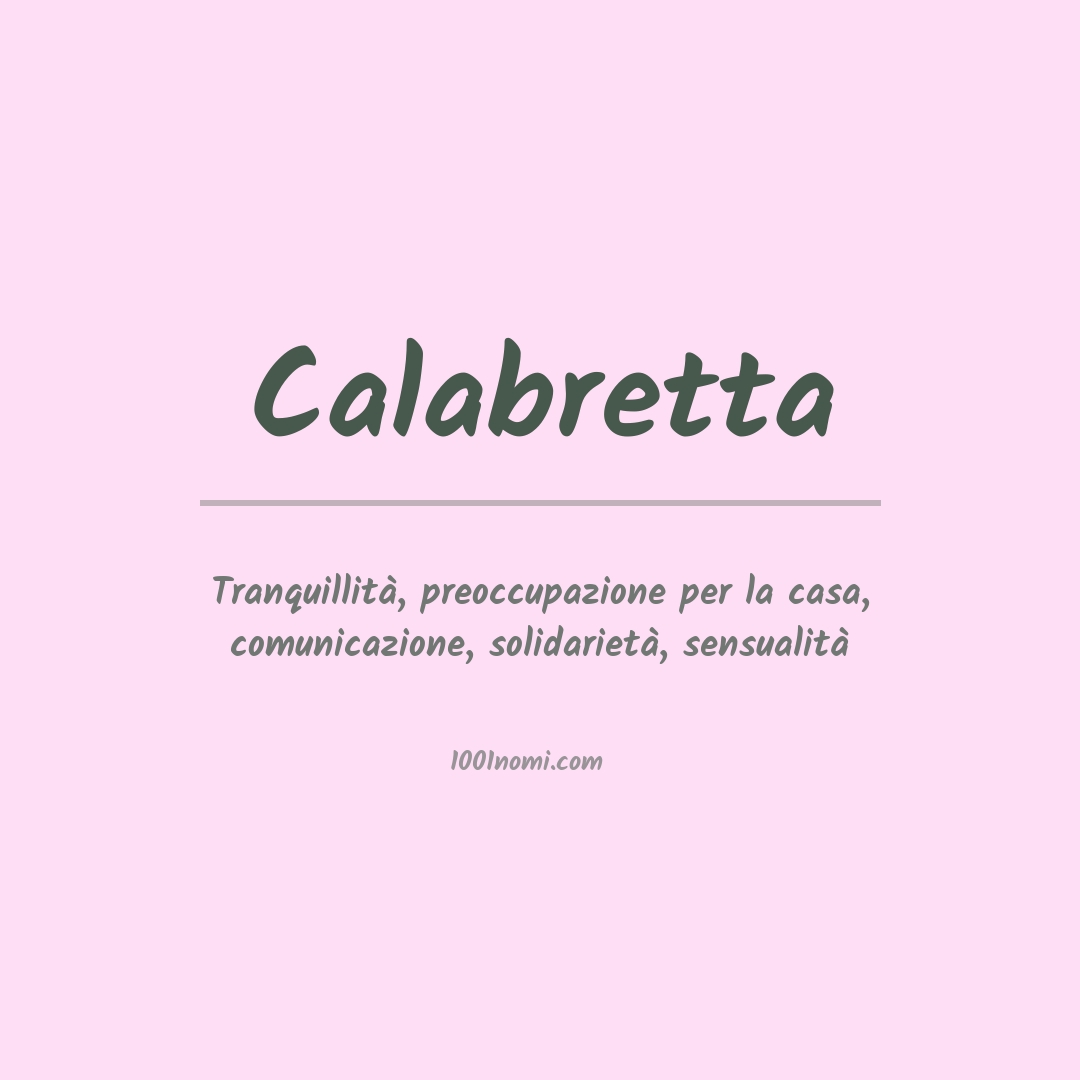 Significato del nome Calabretta