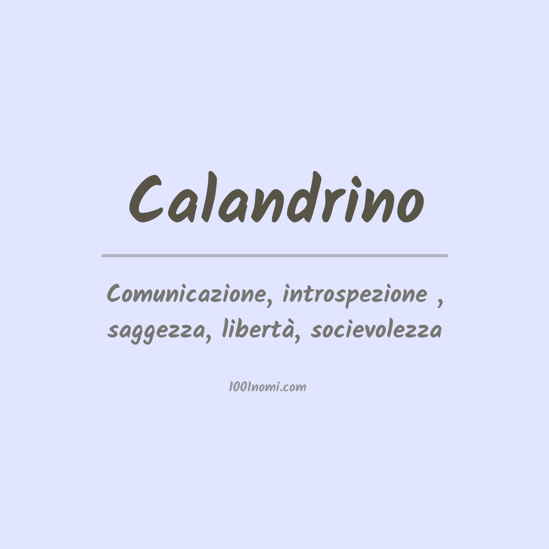 Significato del nome Calandrino