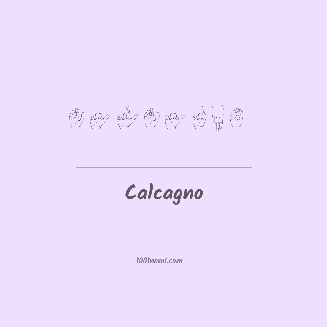 Calcagno nella lingua dei segni