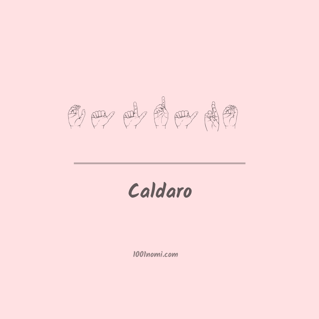 Caldaro nella lingua dei segni Caldaro nella lingua dei segni