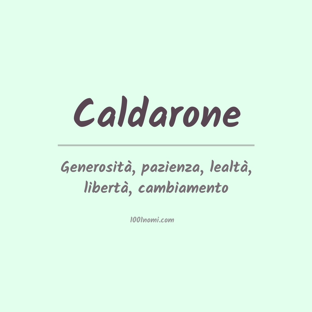 Significato del nome Caldarone